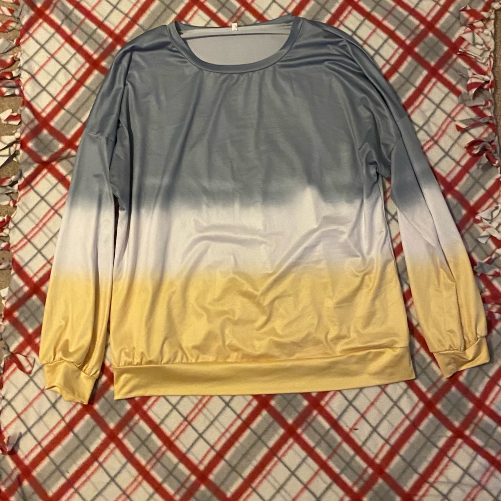 Long Sleeve Ombré Top